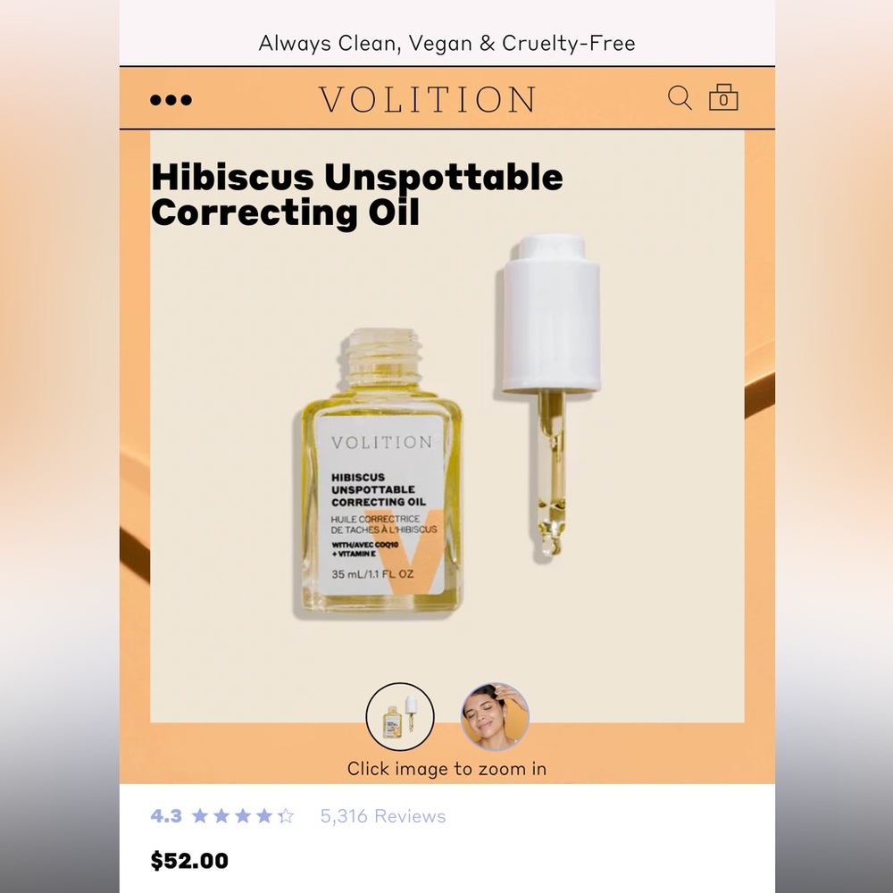 VOLITION BEAUTY | HIBISCUS UNSPOTTSBLE CORRECTING OUL